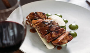 A dish at Cascades restaurant in Thredbo.