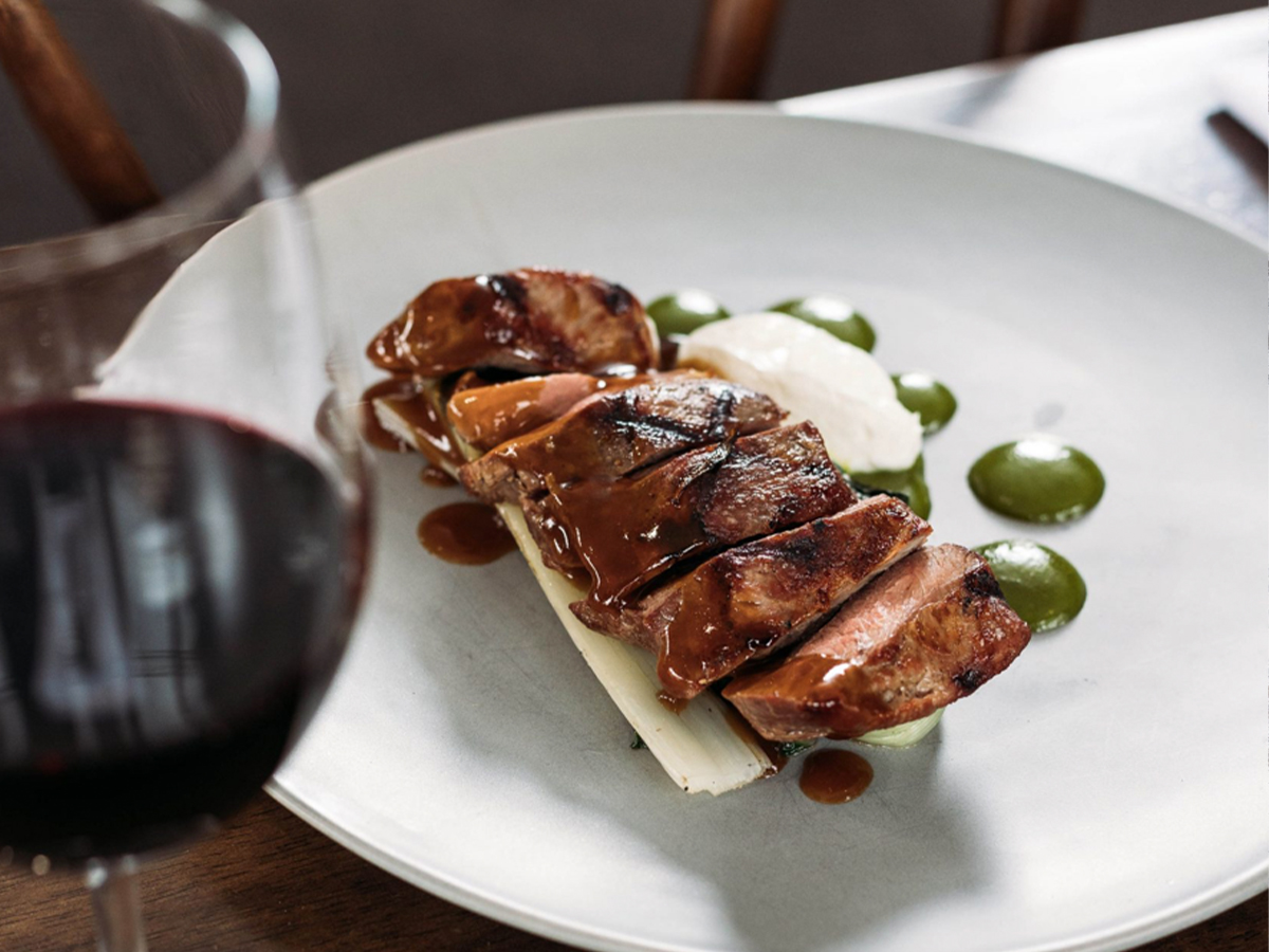 A dish at Cascades restaurant in Thredbo.