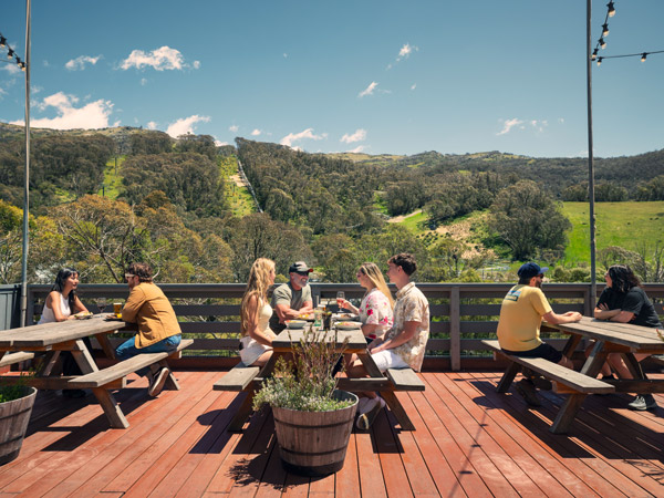 al fresco dining at Thredbo Alpine Hotel, Snowy Mountains