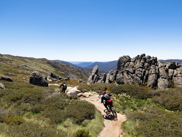 cycling at Thredbo Mountain Bike Park,Snowy Mountains