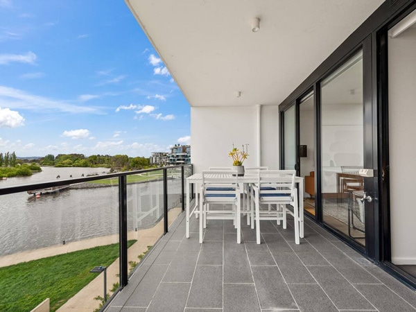 the balcony of an apartment at Luxurious Waterfront, Kingston