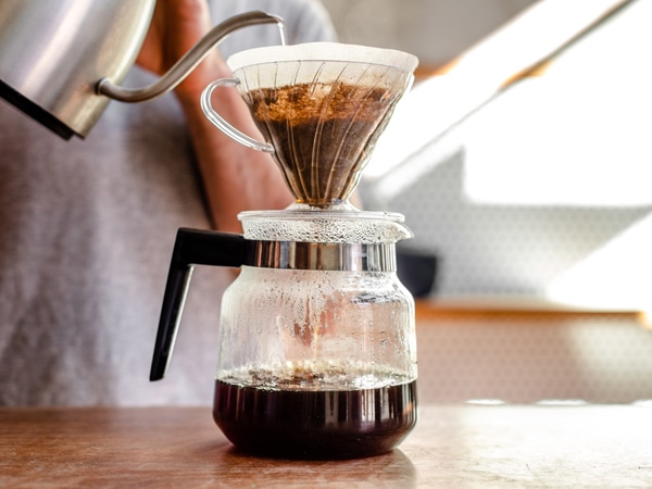Filter coffee being brewed at Barrio Coffee Collective