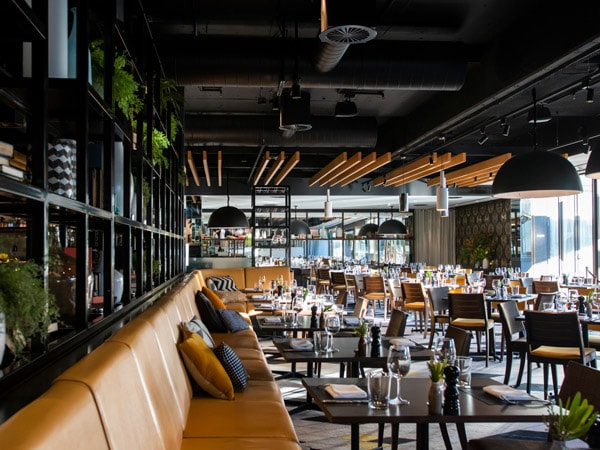 the dining interior of Capitol Bar & Grill