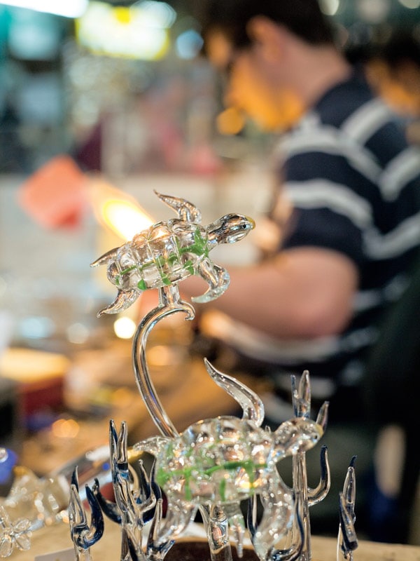 a glassware in a stall at Cairns Night Markets