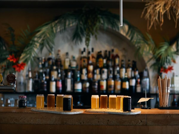 wines and spirits on display at Daylesford Brewing Co