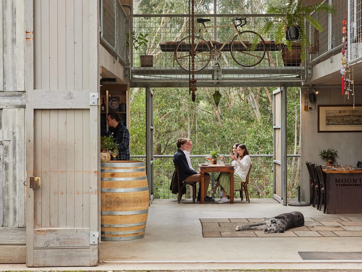 The cellar door at Mount Towrong Winery near Daylesford