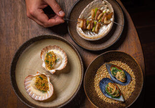 a table-top view of food at OTIS, Canberra