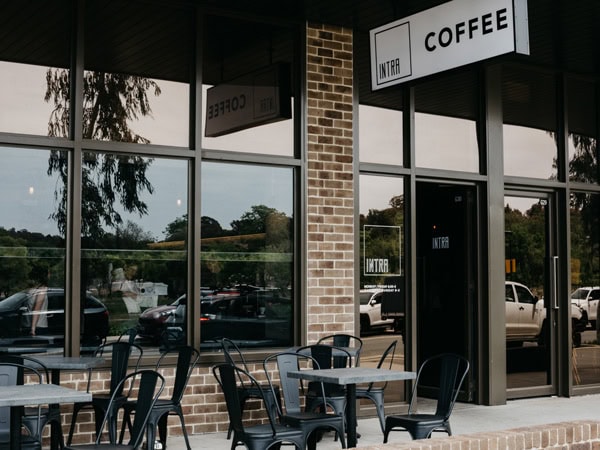 the cafe exterior of Intra, Canberra