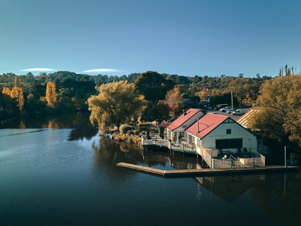 an aerial view of the Lake Daylesford