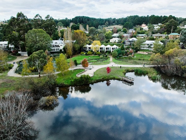 a man-made lake in Daylesford