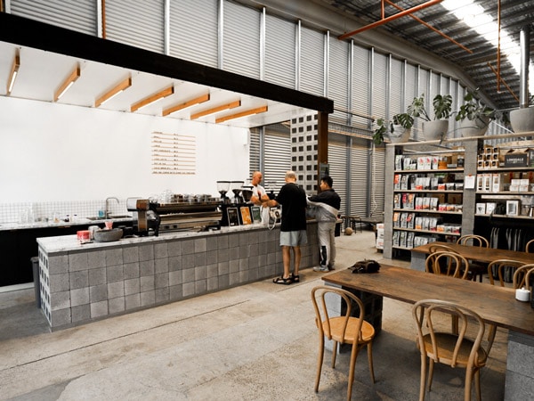 the cafe interior of Lonsdale Street Roasters, Canberra
