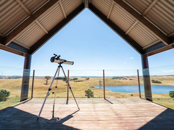 a telescope at Luxurious Country Estate, Springrange