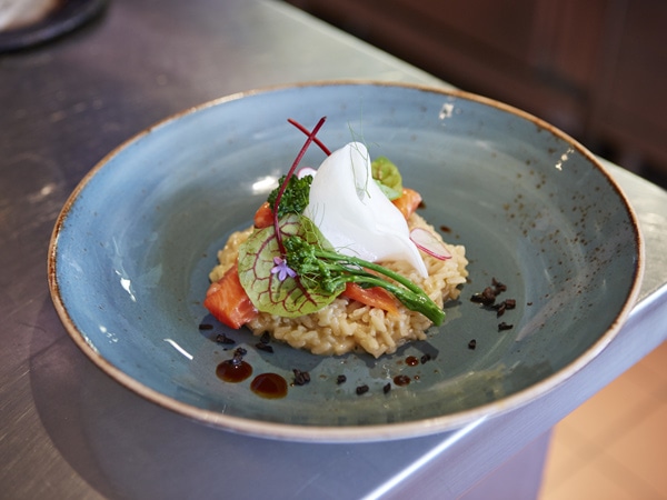 a plate of food at Muse Restaurant in Pokolbin