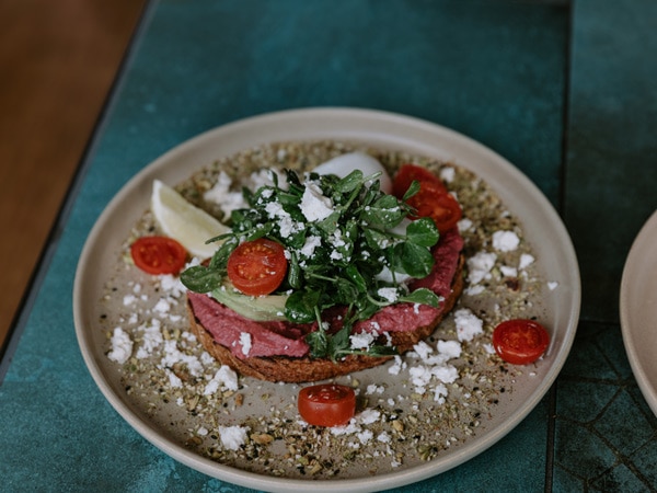 a plate of food at ONA Coffee House