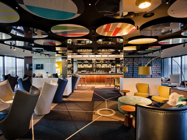 the QT lounge at QT Canberra