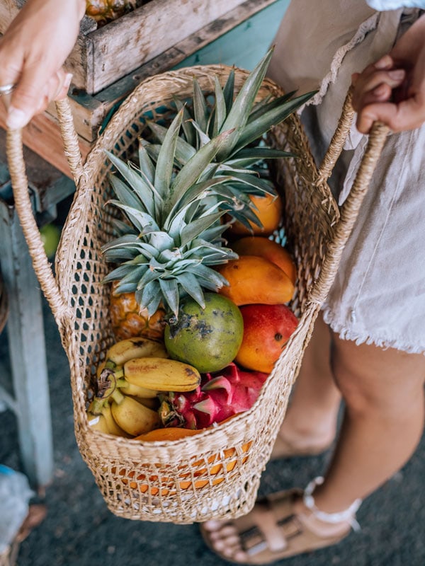 a fruit basket at Rusty's Markets