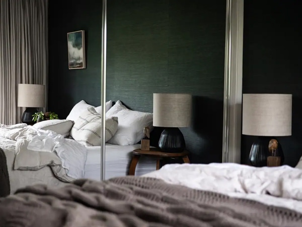 the bedroom at The Kindred, Braddon