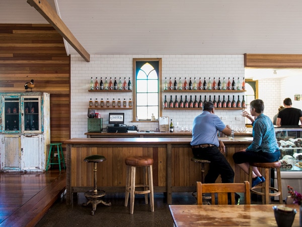 the dining interior of Usher Tinkler Wines