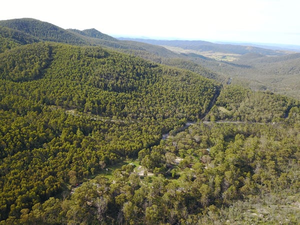 a scenic view of Woods Reserve Campground in Canberra