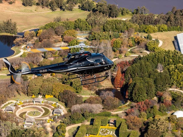 a scenic flight over the Hunter Valley with Aero Logistics Helicopters