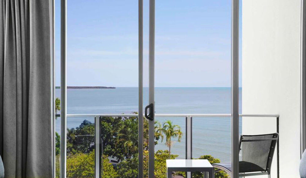 a balcony with sea view at Mantra Trilogy Cairns