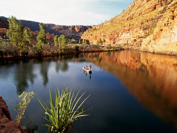 a boat tour at the Chamberlain Gorge in Kimberley, WA