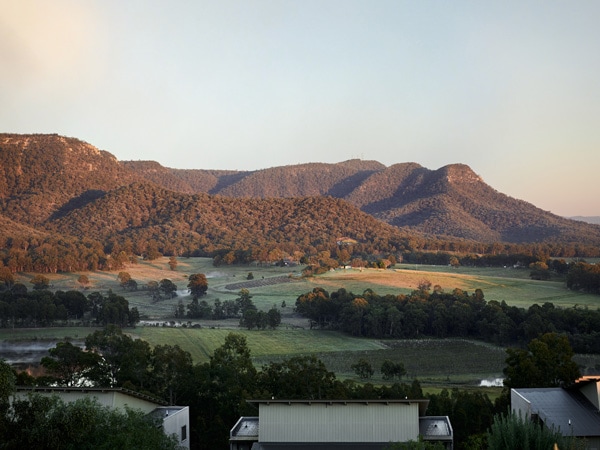 sweeping views of the Hunter Valley atop Elysia Wellness Retreat