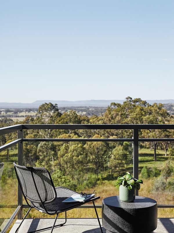 sweeping views of the Hunter Valley from Elysia Wellness Retreat