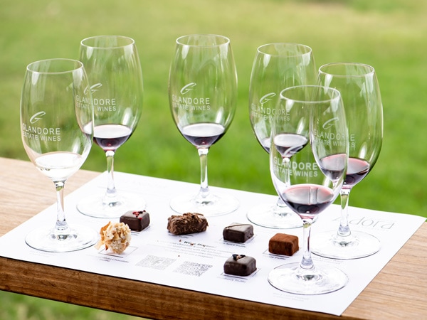 chocolate and wine pairing experience at Glandore Estate Wines
