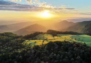 sunrise views at O'Reilly's Rainforest Retreat