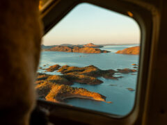 flying over Horizontal Falls in a seaplane