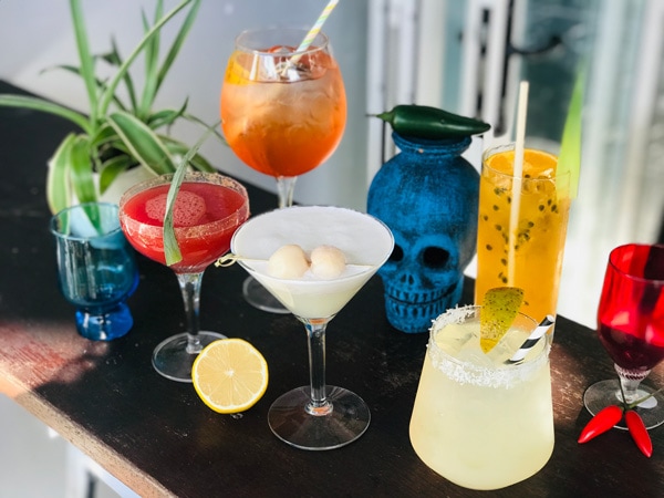 a wide selection of drinks at Holy Jala, Coolangatta