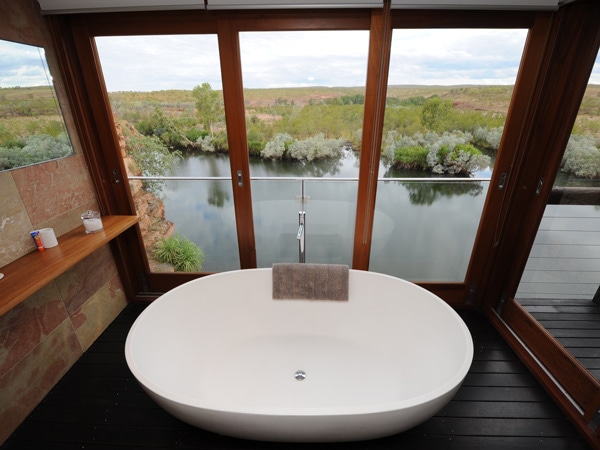 a private tub in El Questro Homestead, The Kimberley