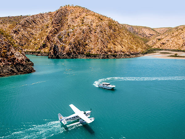 seaplane and jetboat with Horizontal Falls Seaplane Adventures