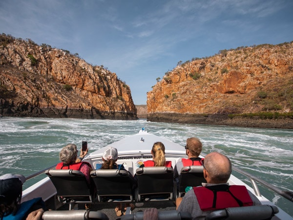a group of tourists heading to Horizontal Falls, Talbot Bay