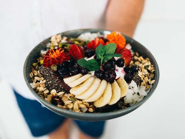 a smoothie bowl at Saltbean Cafe, Tweed