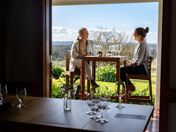 two women wine tasting at ScarboroughWine Co.