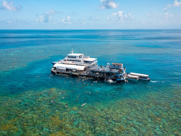 the Sunlover Reef Cruises at Moore Reef, Cairns