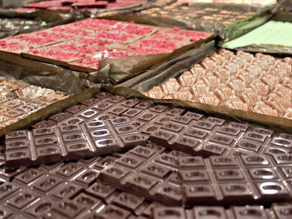 blocks of chocolate at Hunter Valley Chocolate Company
