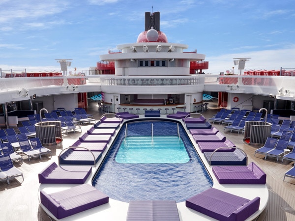 the Aquatic Club Bar onboard Virgin Voyages