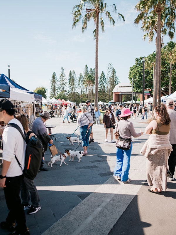 busy market scene along Homegrown Markets at the Station