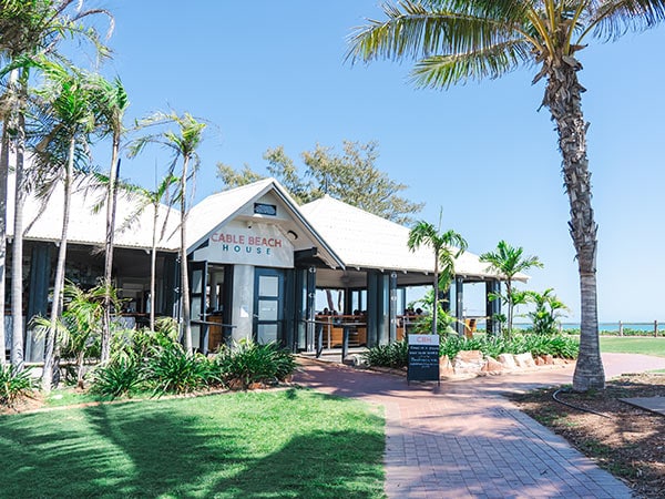 exterior of Cable Beach House on the beachfront