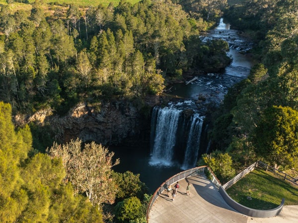 the view of Dangar Falls from above