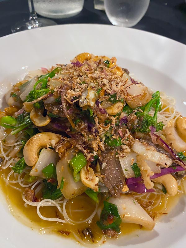 Paperbark Restaurant noodle stir fry