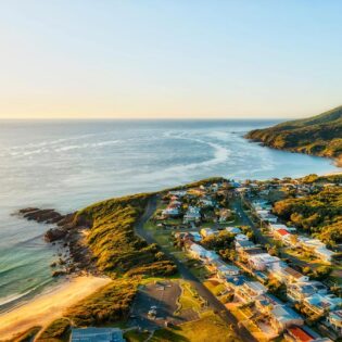 Aerial view of Foster on Barrington Coast