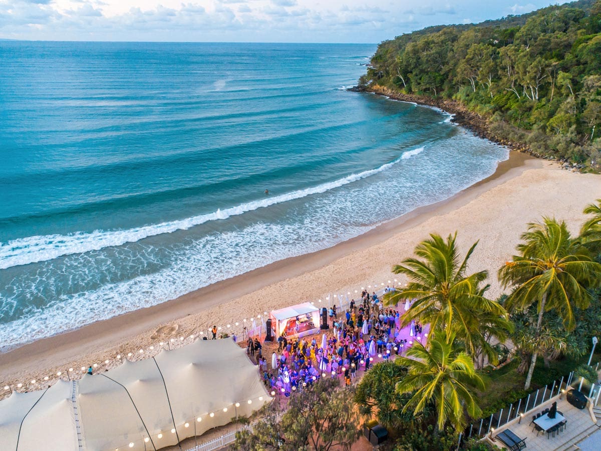 Aerial shot of the Noosa Eat and Drink Festival.