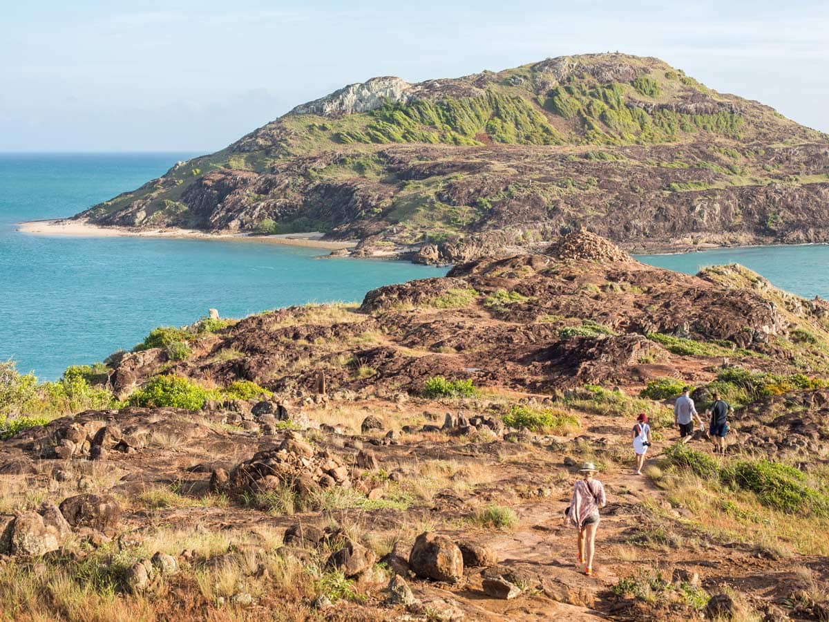 People walking to the northernmost tip of Australia in Cape York