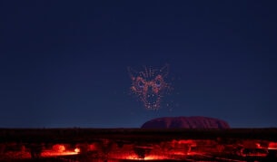 The Wintijiri Wiru light show in Uluru