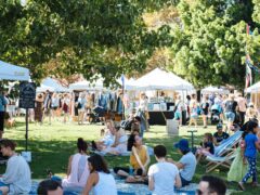 people gathering at Olive Tree Markets