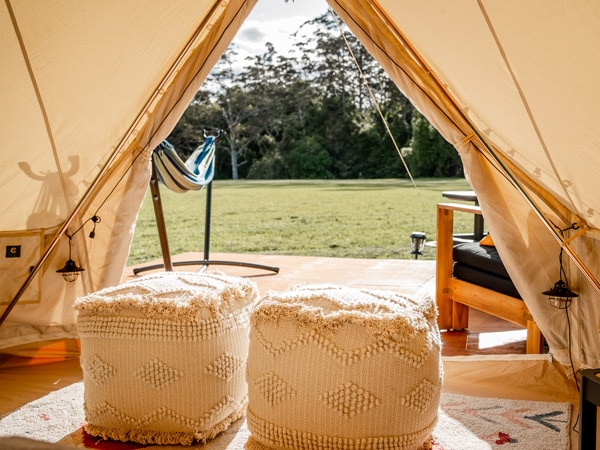 the Jilliby Creek Glamping Tent in Hunter Valley